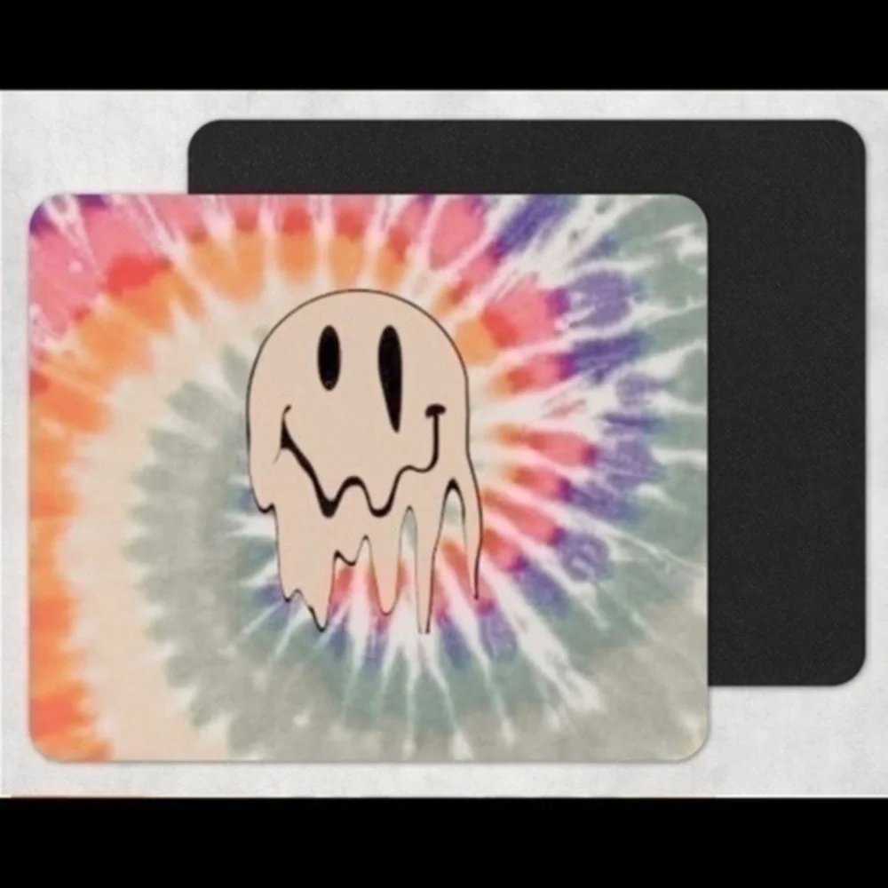 Tie-dye Smiley Mouse Pad